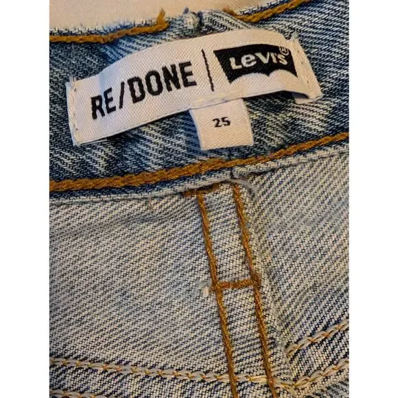 RE/DONE Levi's High Rise Ankle Crop (HRAC) Reconstructed Jeans - 25 - Picture 13 of 16
